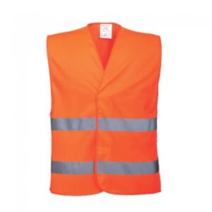 Colete Sinalização Fecho Velcro e 2 FR em Laranja 3M Scotchlite