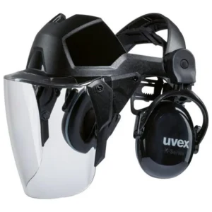 Capacete Uvex Pheos Faceguard - Preto c/ Viseira e Abafador